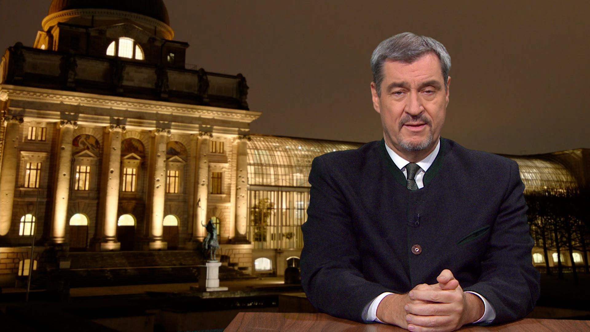 Mehr Miteinander, aber auch mehr Leistung: In seiner Neujahrsansprache schwört Bayerns Ministerpräsident auf herausfordernde Zeiten ein.