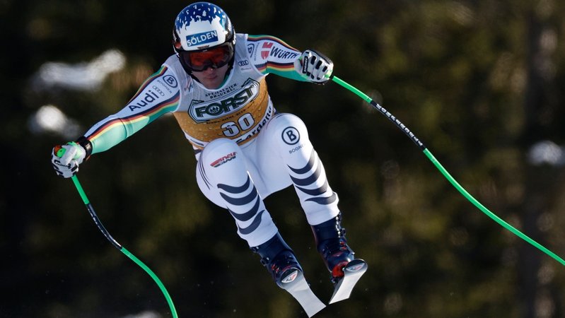 16.12.2023, Italien, Gröden: Ski alpin: Weltcup, Abfahrt, Herren. Thomas Dreßen aus Deutschland in Aktion. 