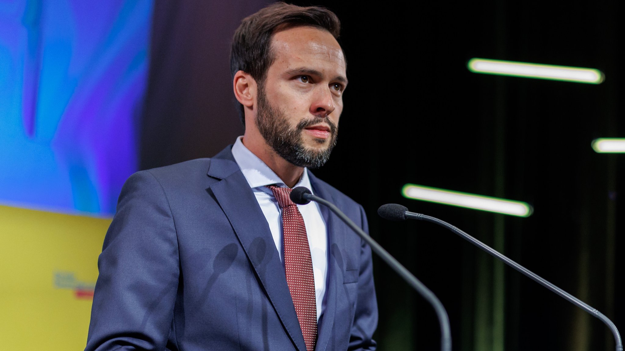 Martin Hagen, Fraktionsvorsitzender der FDP im Bayerischen Landtag, auf einem Landesparteitag (Archiv)