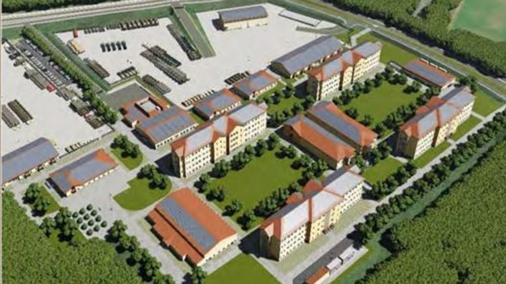 Entwurf des geplanten Ausbaus des Truppenübungsplatzes in Grafenwöhr.