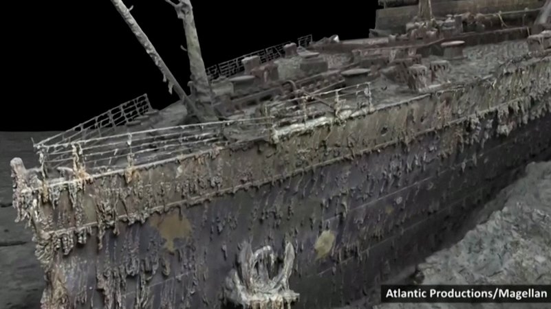 Das Wrack der Titanic in 3D