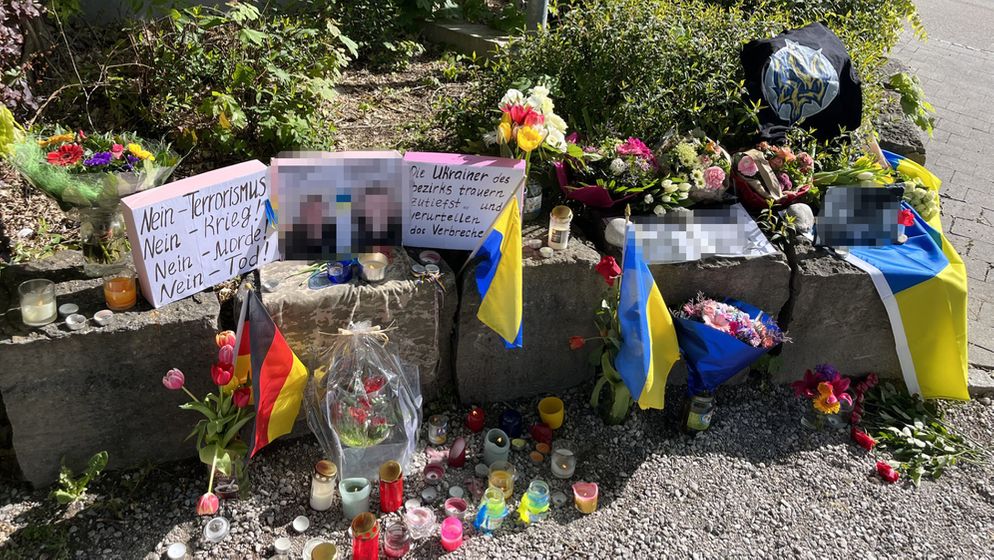 Gedenken in Murnau an zwei getötete ukrainische Soldaten | Bild:BR/Martin Breitkopf