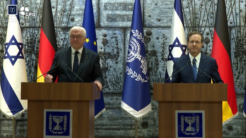 Bundespräsident Steinmeier traf in Israel ein. Es ist die erste Station seiner Nahost-Reise.