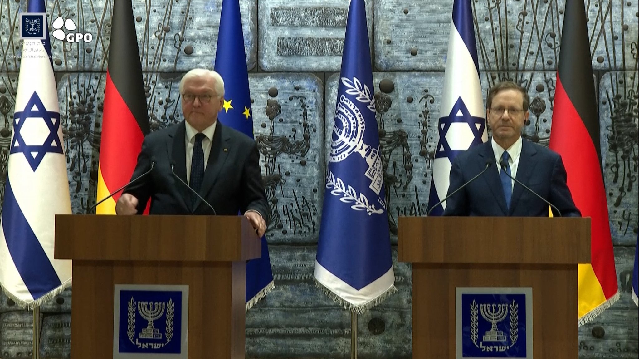 Bundespräsident Steinmeier traf in Israel ein. Es ist die erste Station seiner Nahost-Reise.