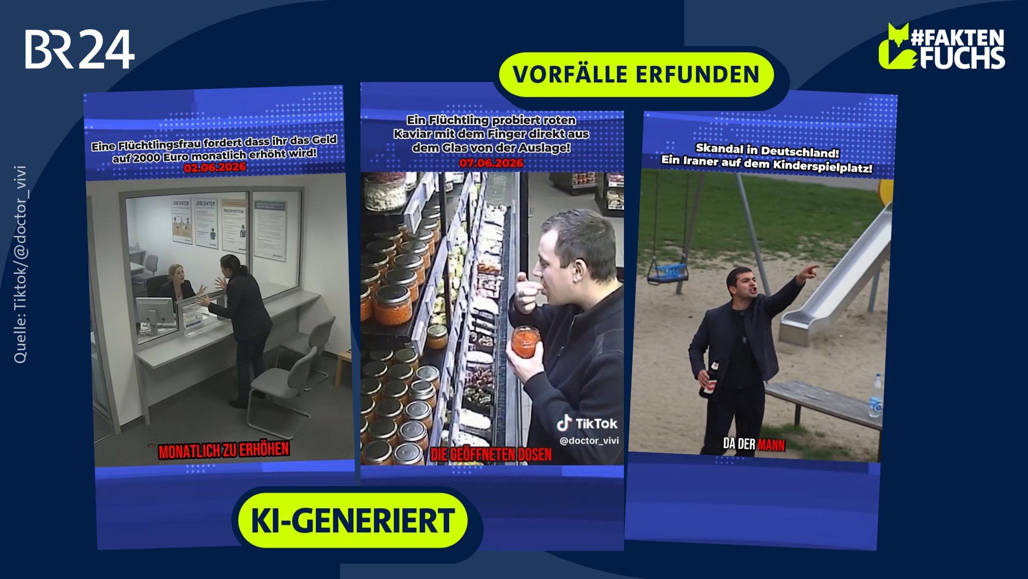Die TikTok-Videos sind KI-generiert.