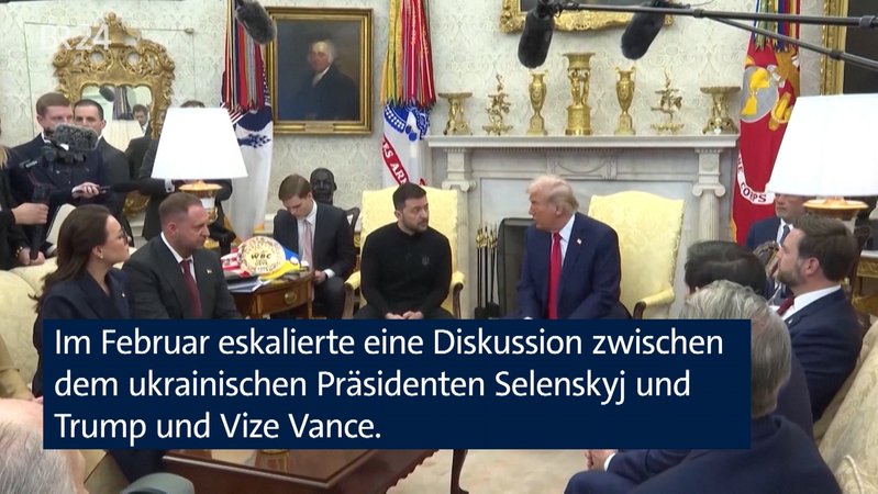 US-Präsident Donald Trump hat Bundeskanzler Friedrich Merz bei dessen Antrittsbesuch im Weißen Haus freundschaftlich empfangen | Bild: Bayerischer Rundfunk 2025 US-Präsident Donald Trump hat Bundeskanzler Friedrich Merz bei dessen Antrittsbesuch im Weißen Haus freundschaftlich empfangen