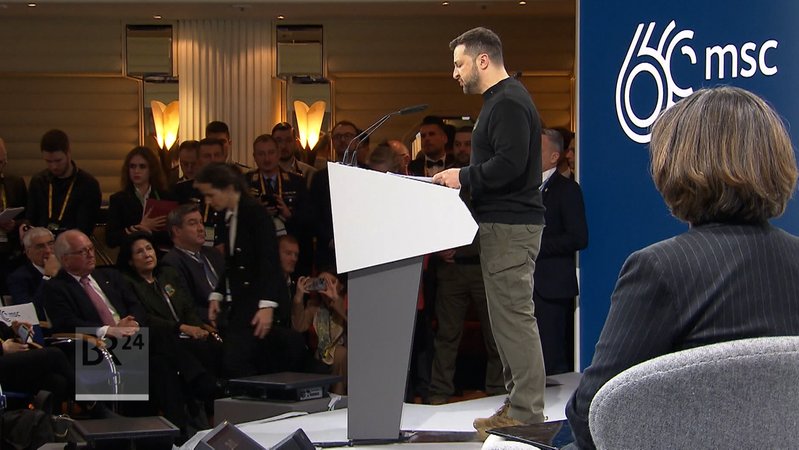 Selenskyj bei Münchner Sicherheitskonferenz | Bild: BR Selenskyj bei Münchner Sicherheitskonferenz