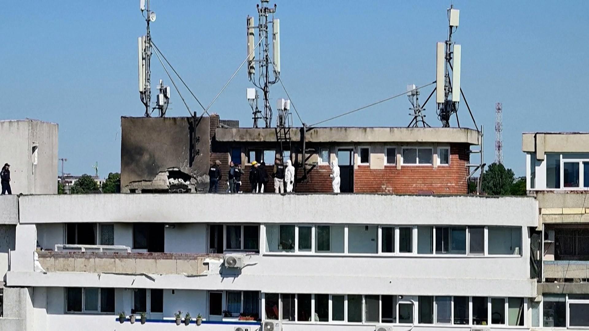 Ein rumänisches Wohnhaus wurde von einer russischen Drohne getroffen.