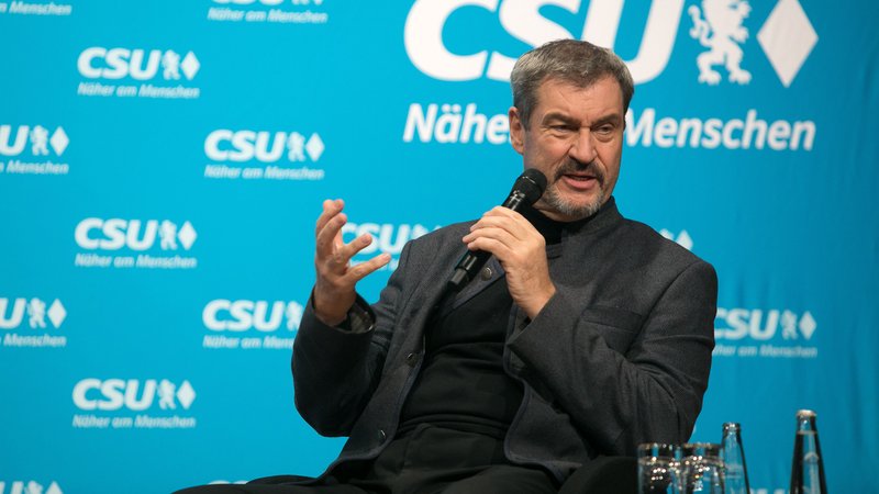 (Archivbild) CSU-Chef Markus Söder beim Bezirksparteitag der Münchner CSU | Bild: picture alliance / SZ Photo | Florian Peljak (Archivbild) CSU-Chef Markus Söder beim Bezirksparteitag der Münchner CSU