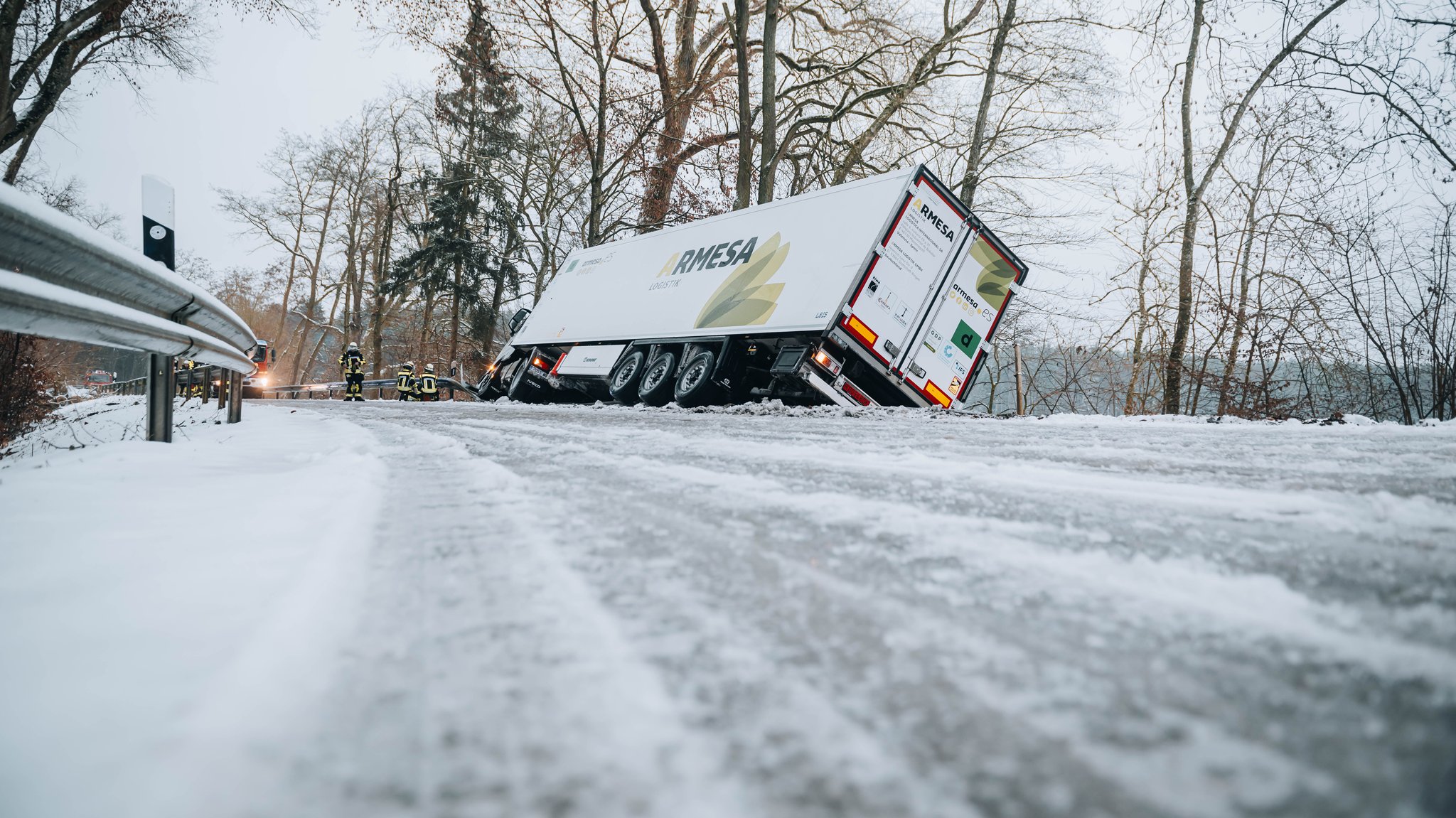 Verunfallter Lkw