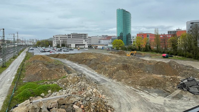 Grundstück in Würzburg, auf dem die neue Multifunktionsarena entstehen soll