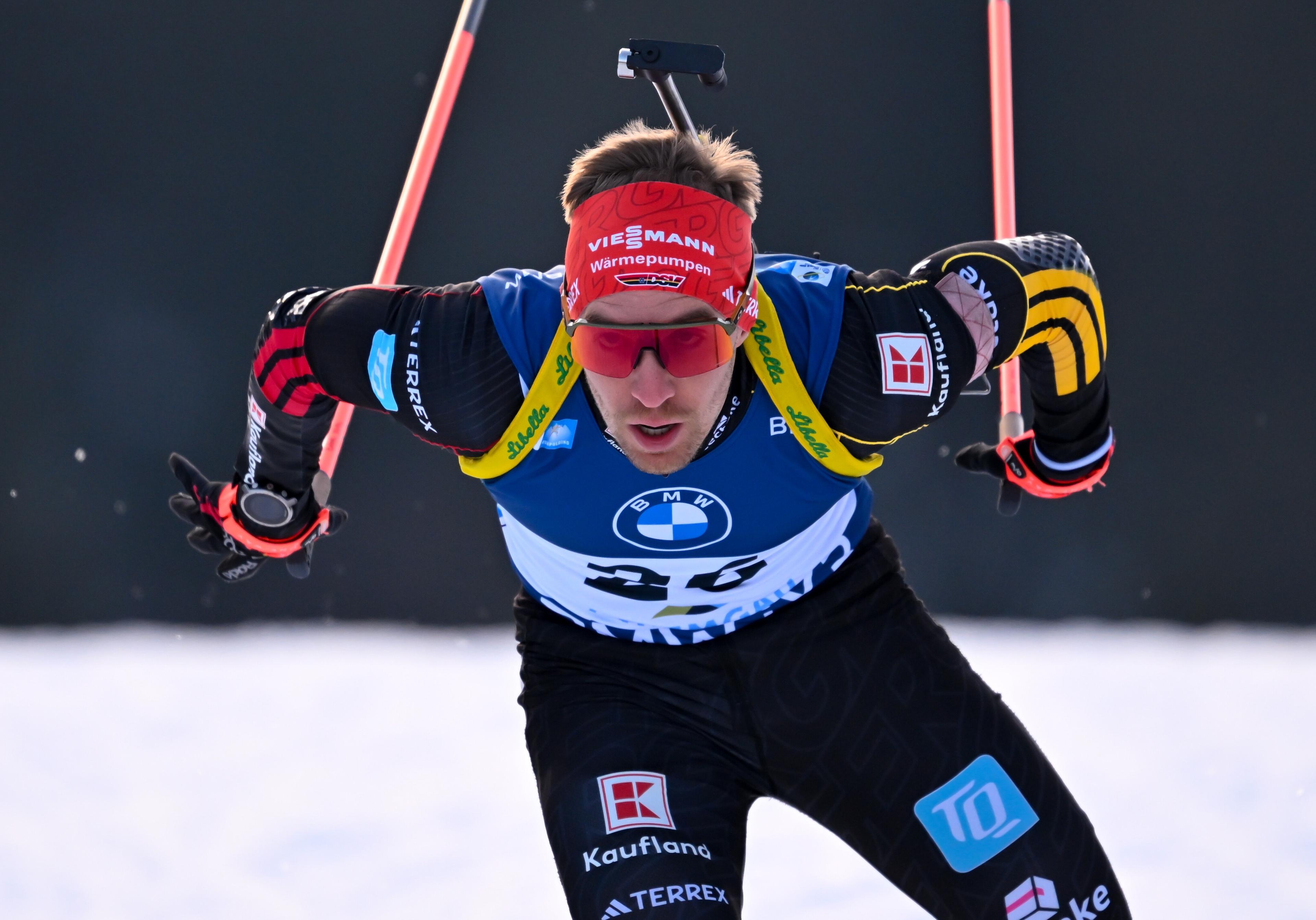 David Zobel beim Sprint in Ruhpolding