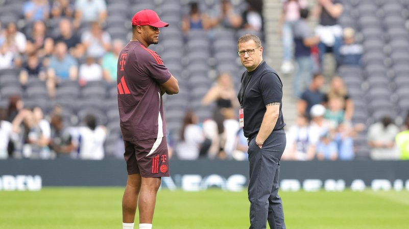 Vincent Kompany und Max Eberl | Bild: picture-alliance/dpa Vincent Kompany und Max Eberl