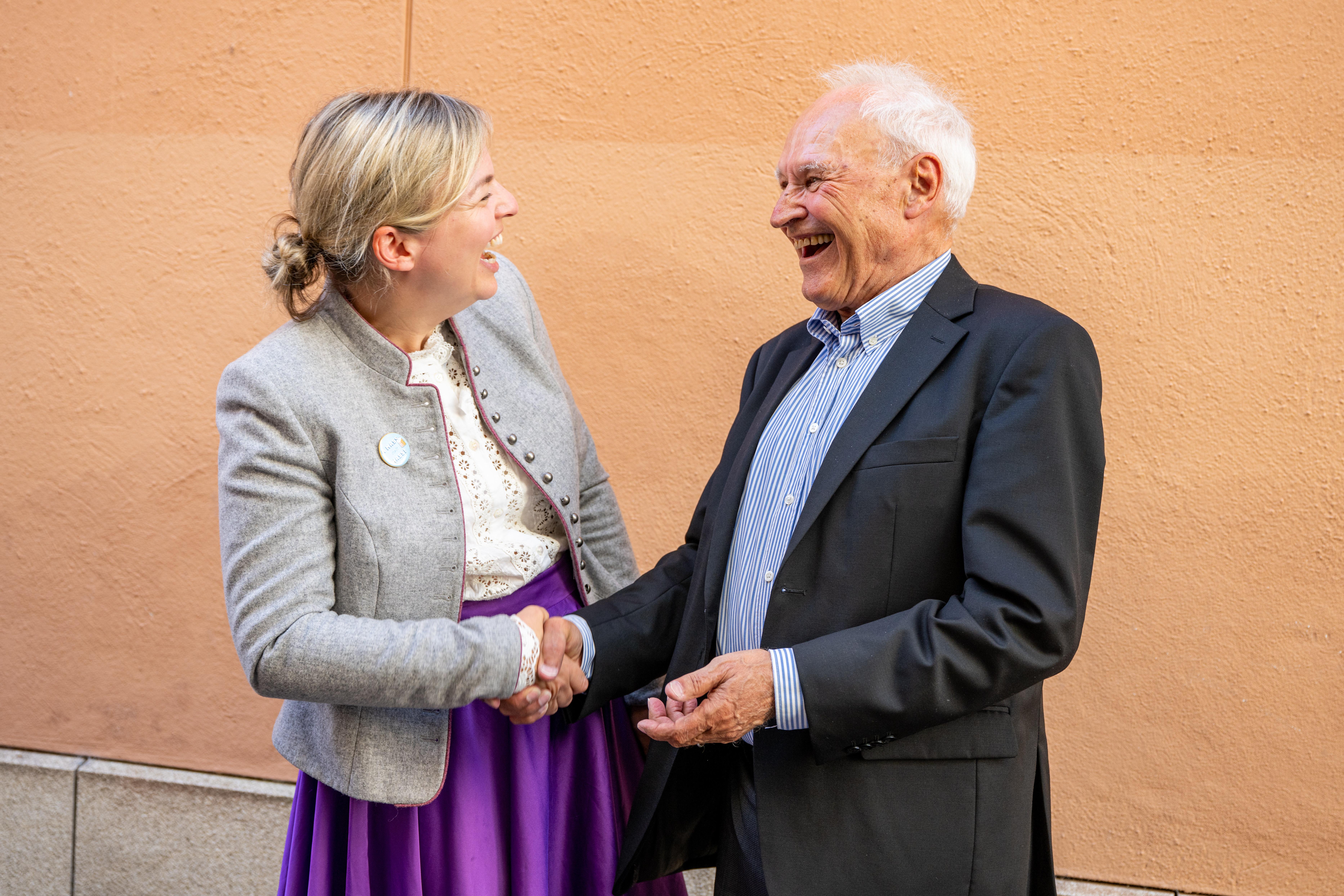 Erwin Huber, ehemaliger CSU-Chef, und Katharina Schulze, Fraktionschefin der Grünen in Bayern