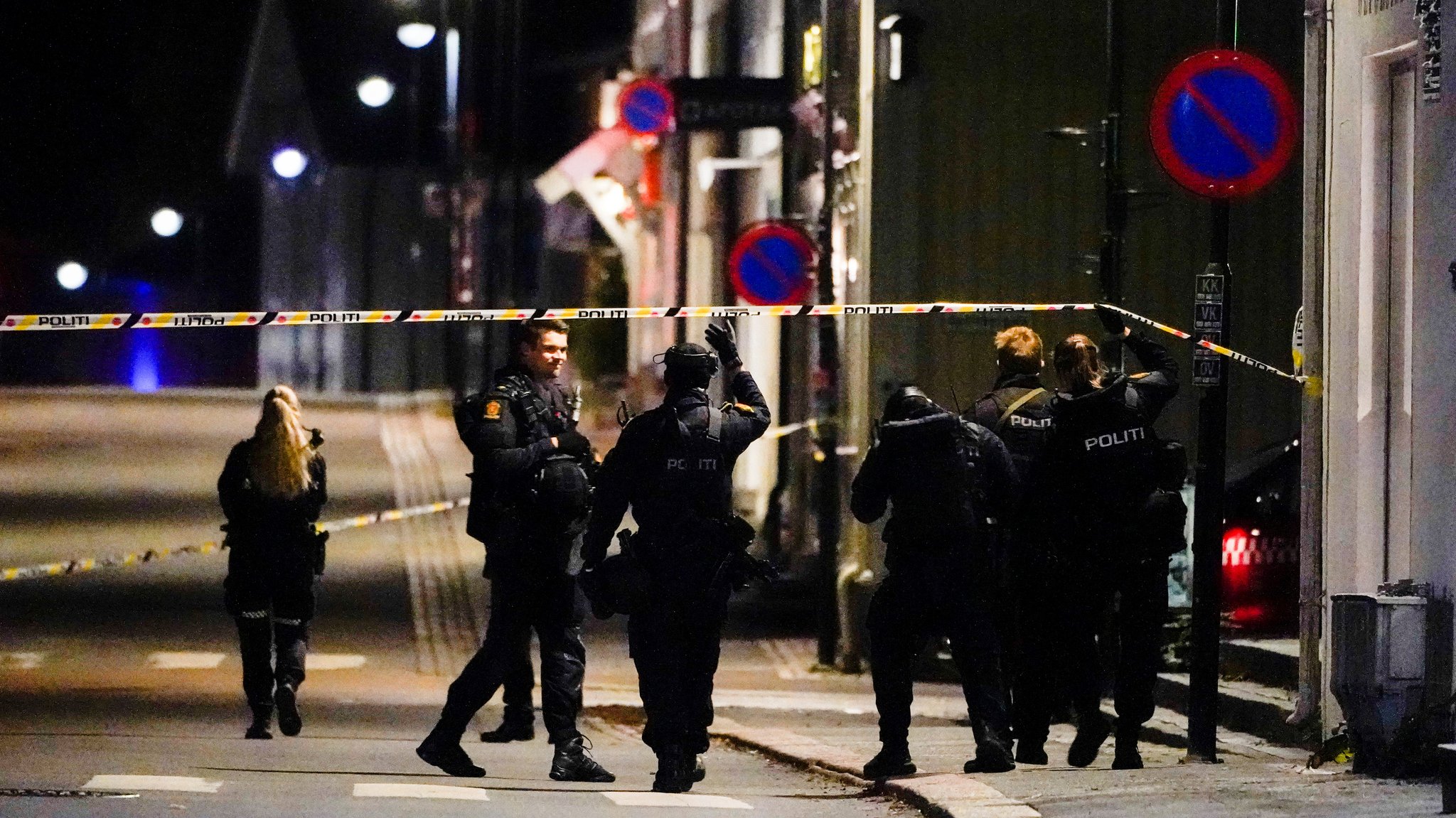 Polizisten in Kongsberg 