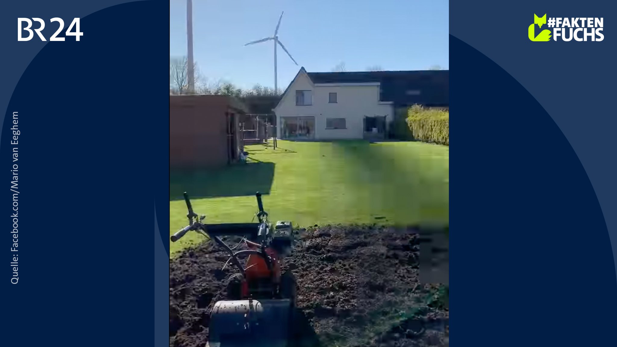 Auf Social Media kursieren Videoaufnahmen aus Belgien, die den Schattenwurf eines Windrads zeigen. 