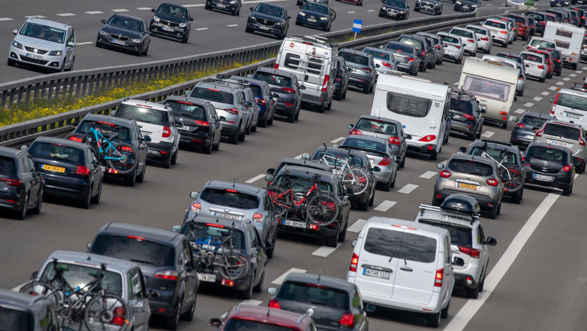 Stau auf einer Autobahn