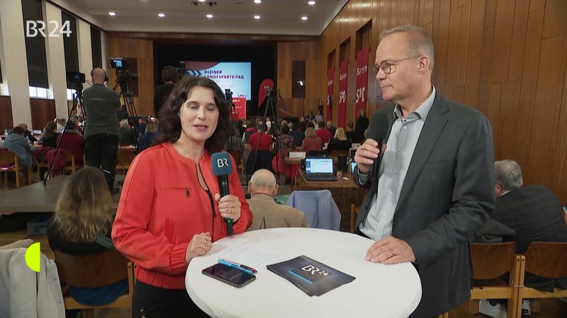 SPD-Generalsekretär Miersch im BR24-Interview | Bild: Bayerischer Rundfunk 2024 SPD-Generalsekretär Miersch im BR24-Interview