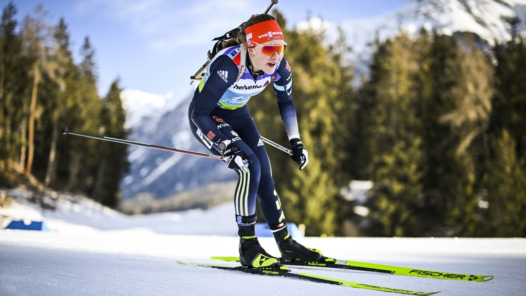 Biathletin Selina Grotian | Bild: picture alliance/Keystone/Gian Ehrenzeller Biathletin Selina Grotian