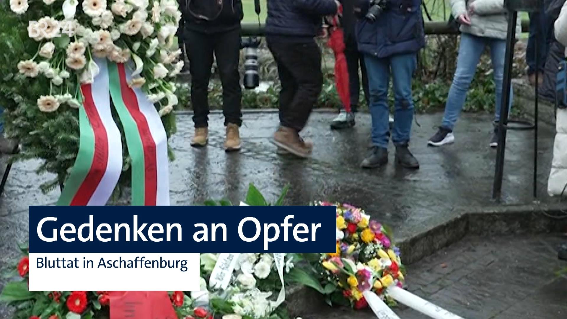 Kranzniederlegung nach Bluttat. 