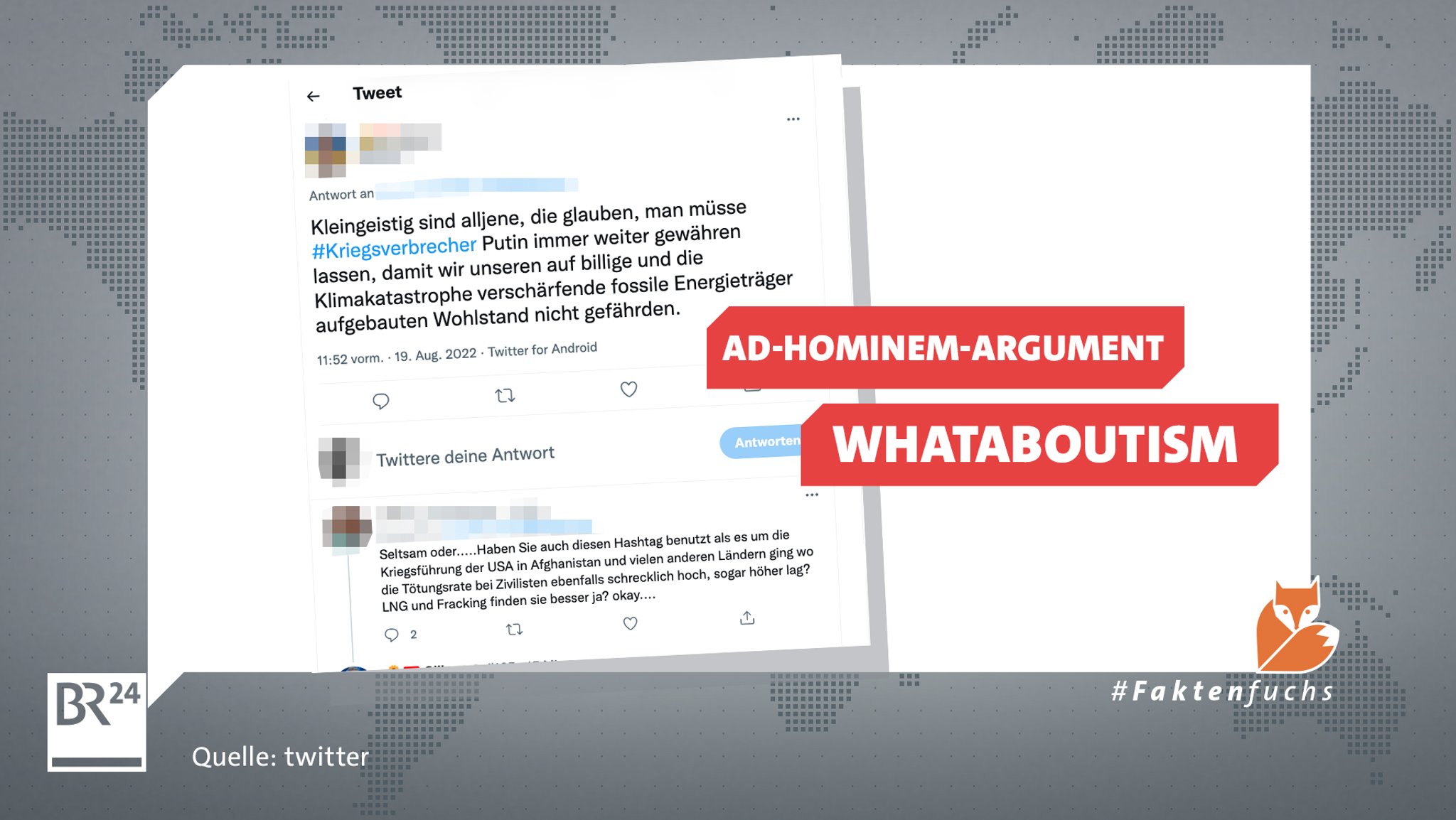 Beispiele für Ad-hominem-Argument und Whataboutism