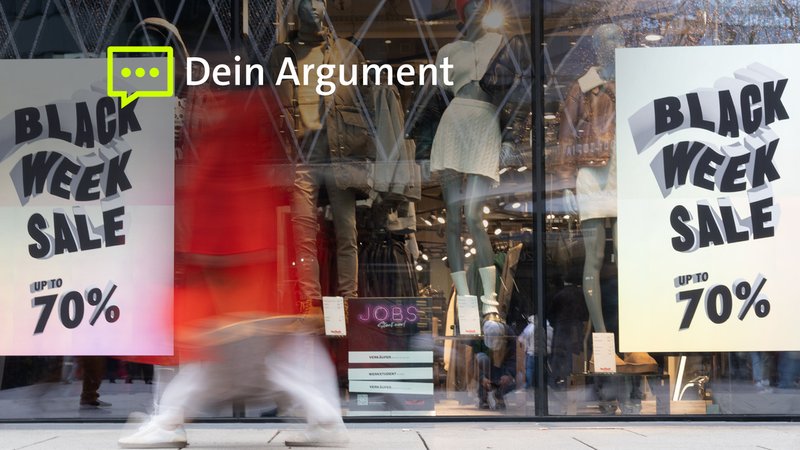 Werbung während der Black Week (Symbolbild) | Bild: picture alliance/dpa | Etienne Dötsch Werbung während der Black Week (Symbolbild)