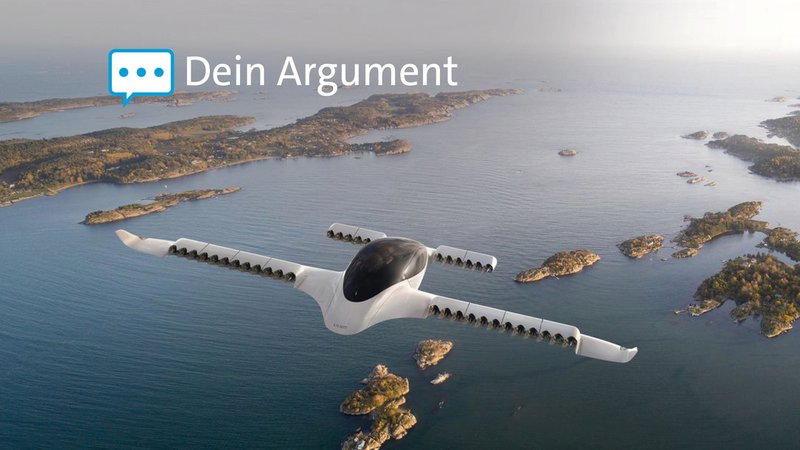 Das Elektro-Flugtaxi des Herstellers Lilium beim morgendlichen Flug über Inseln. | Bild: -/Lilium/dpa Das Elektro-Flugtaxi des Herstellers Lilium beim morgendlichen Flug über Inseln.