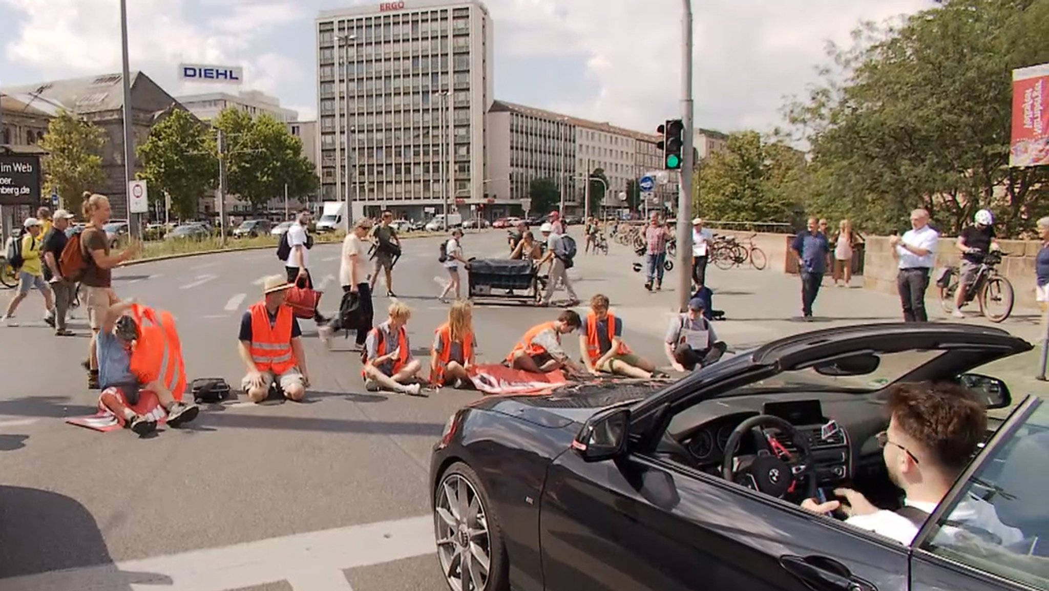 Verkehrs-Blockade für den Klimaschutz