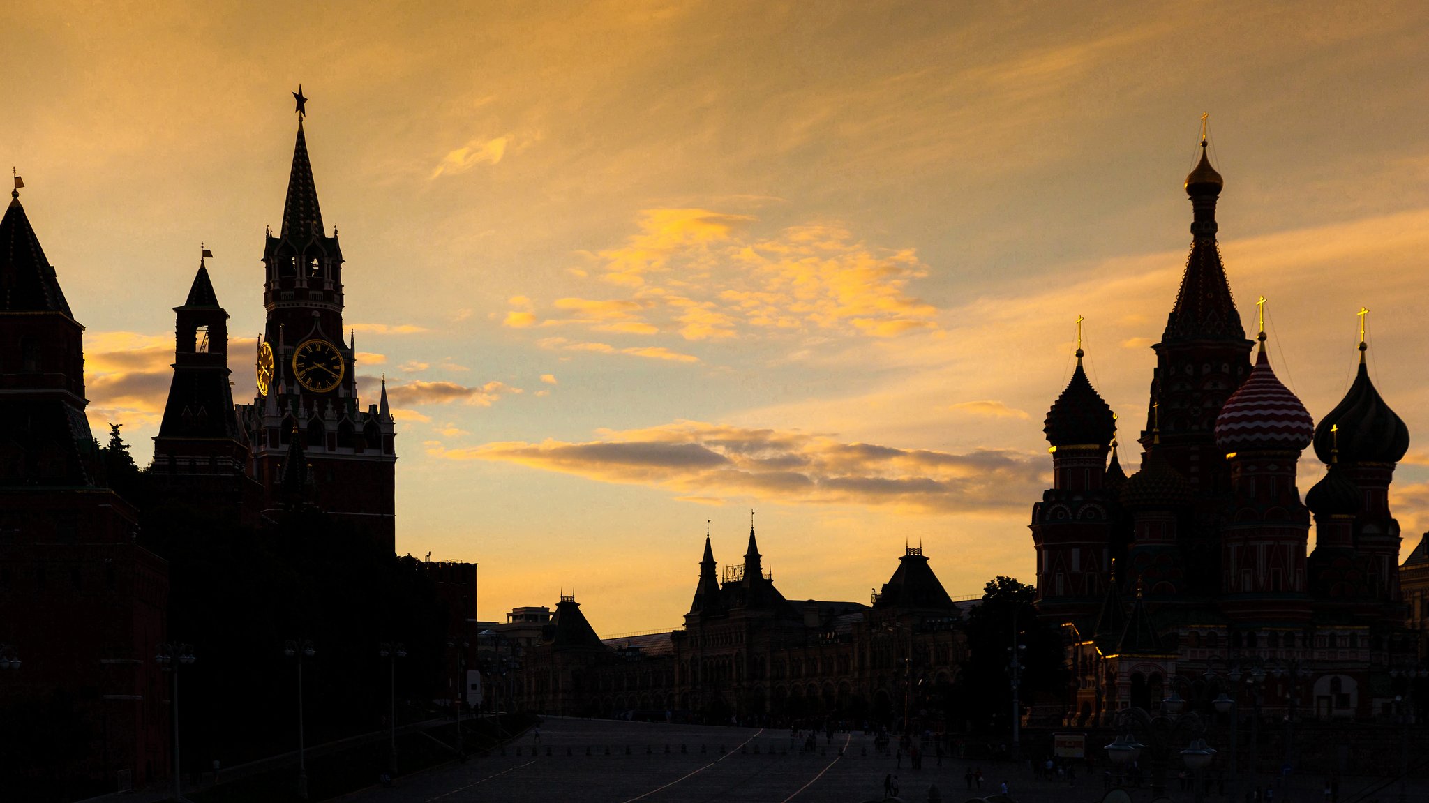 Moskau in der Abenddämmerung