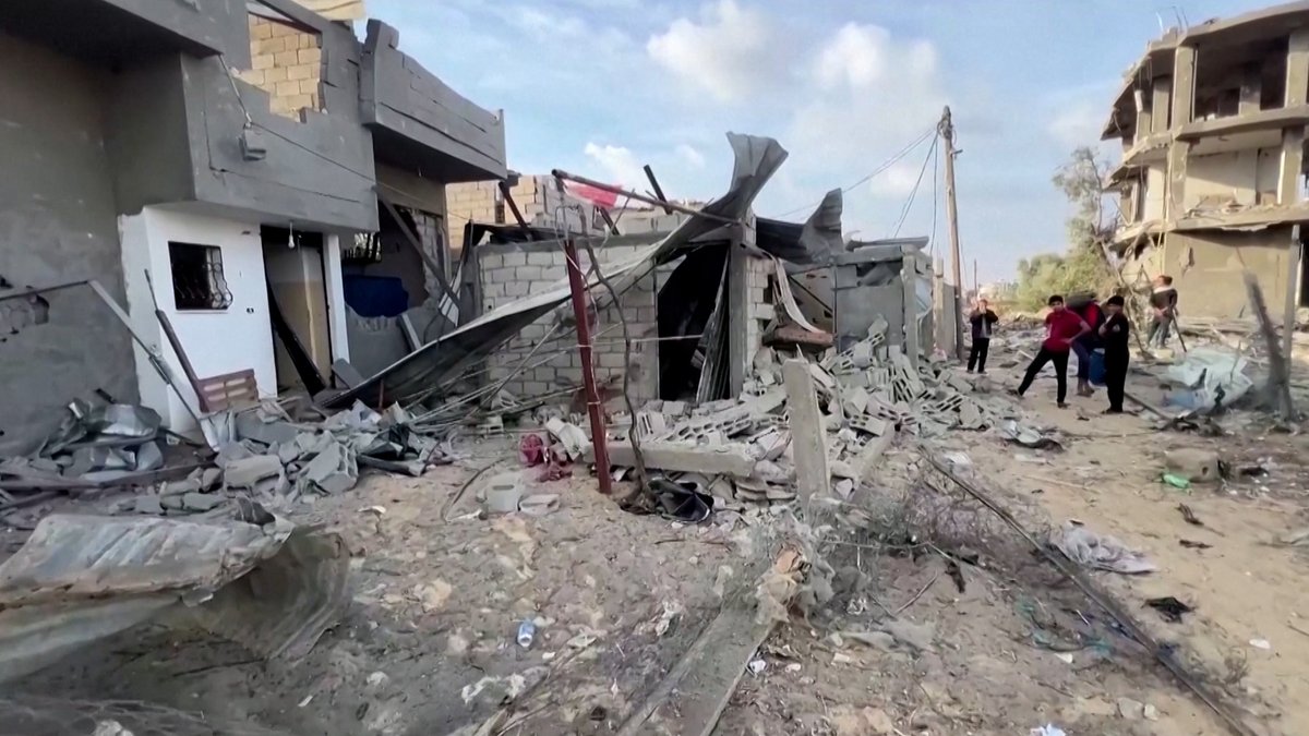 Zerstörte Häuser im Gaza-Streifen 
