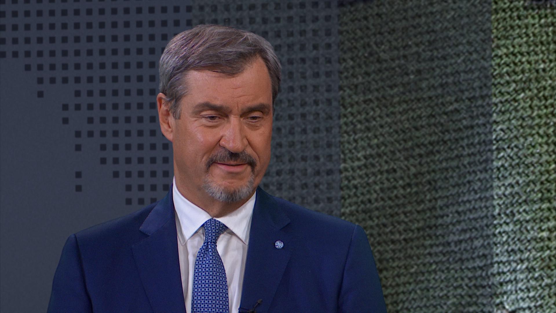 Markus Söder zu Gast bei Mirjam Kottmann: Wer steckt hinter den Drohnenflügen von München? Auch der Wehrdienst ist Thema des Interviews.