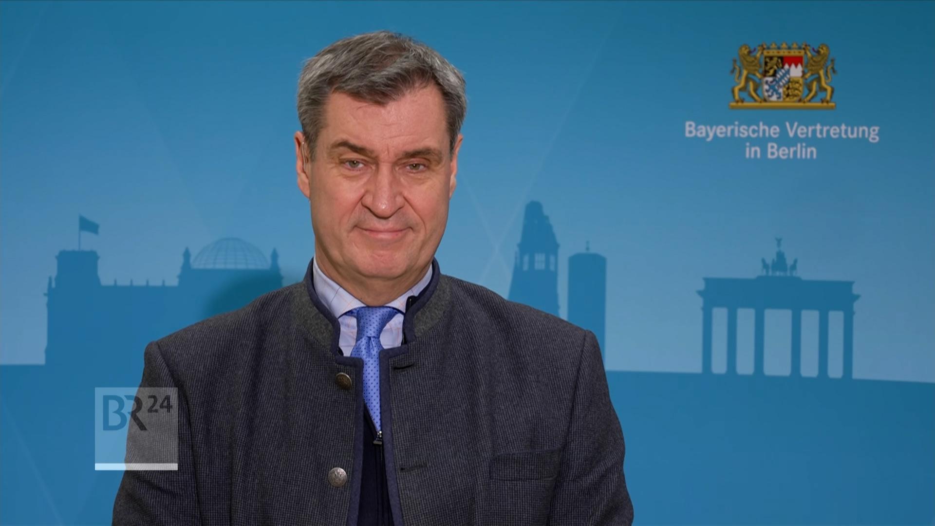 Bayerns Ministerpräsident Markus Söder zur Ministerpräsidentenkonferenz über Asylpolitik