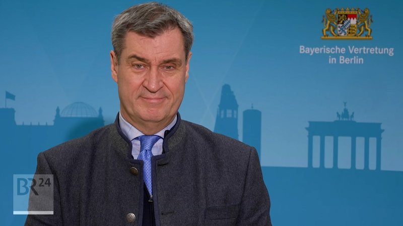 Bayerns Ministerpräsident Markus Söder zur Ministerpräsidentenkonferenz über Asylpolitik