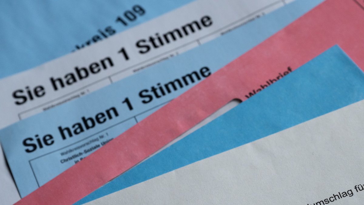 Briefwahlunterlagen für die Landtags- und Bezirkswahlen 2023 in Bayern