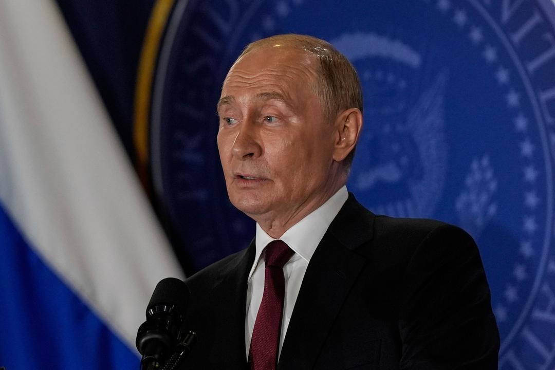 Der russische Präsident Wladimir Putin bei einem Treffen mit US-Präsident Donald Trump in Alaska