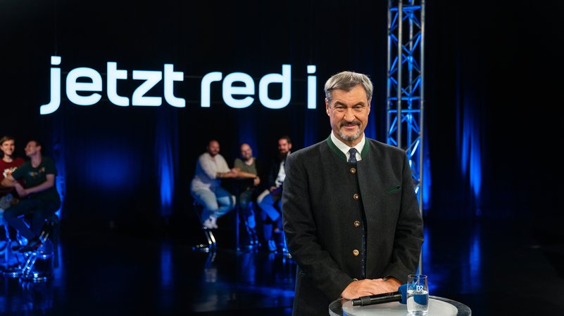 Markus Söder im BR-Studio in Unterföhring bei "jetzt red i" | Bild: BR/Raphael Kast Markus Söder im BR-Studio in Unterföhring bei "jetzt red i"