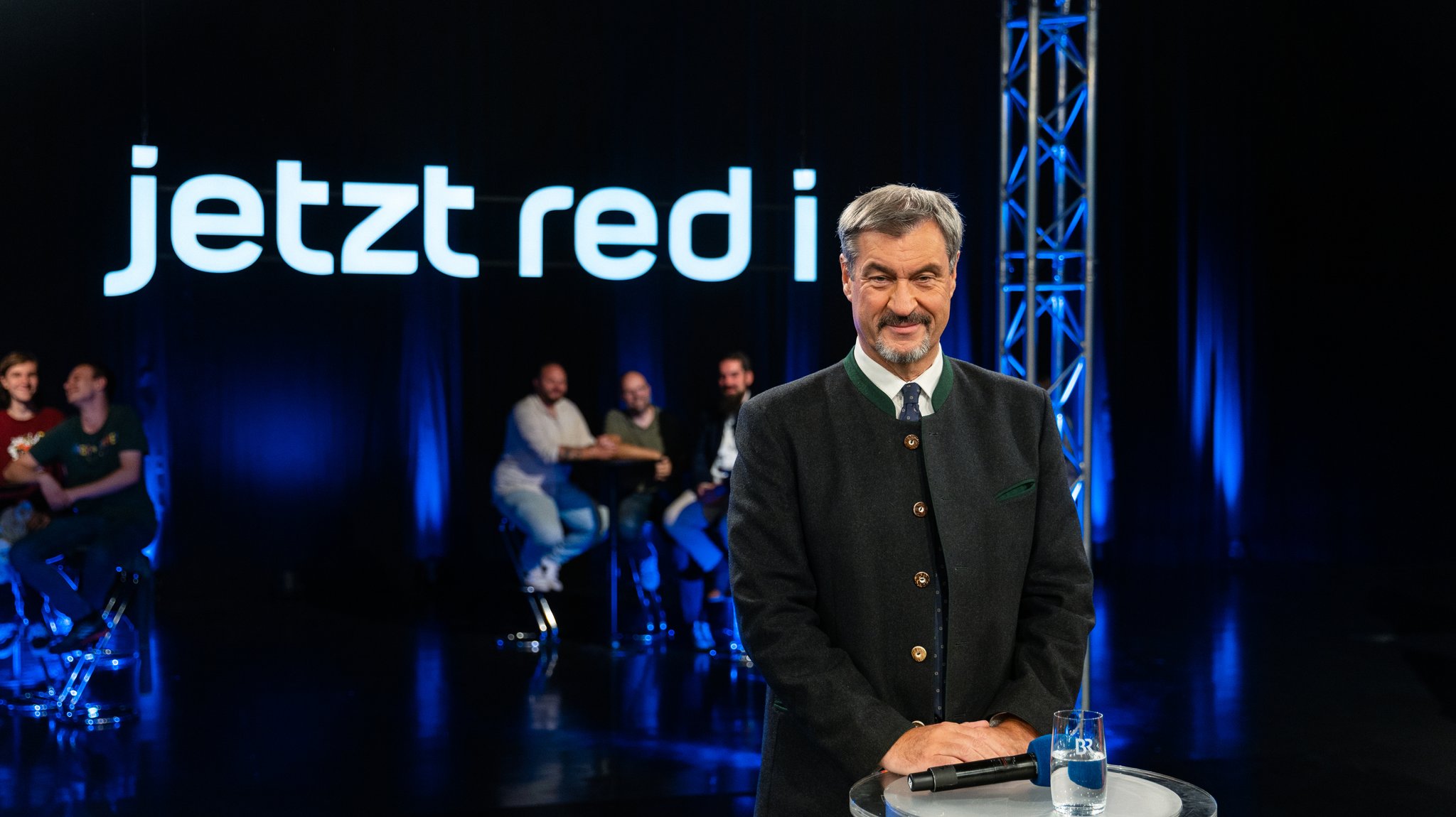 Markus Söder im BR-Studio in Unterföhring bei "jetzt red i"