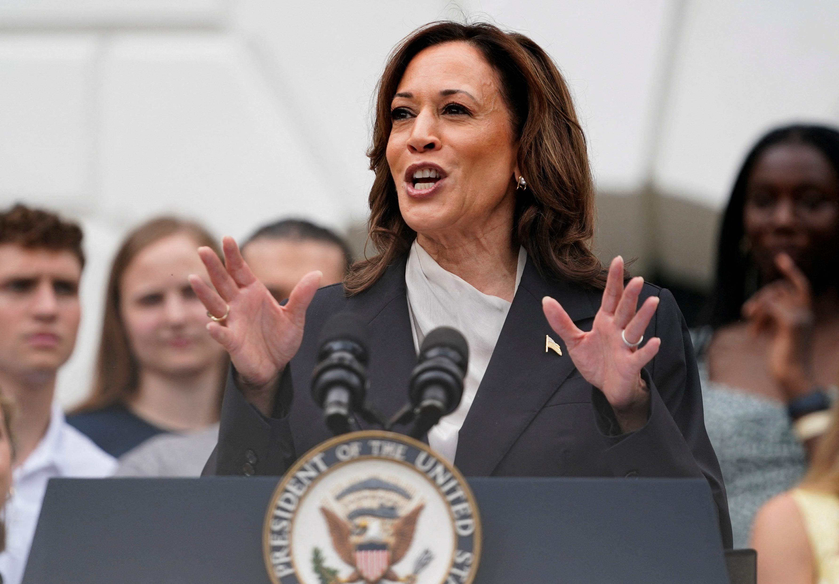 Kamala Harris bei einem Auftritt in Washington