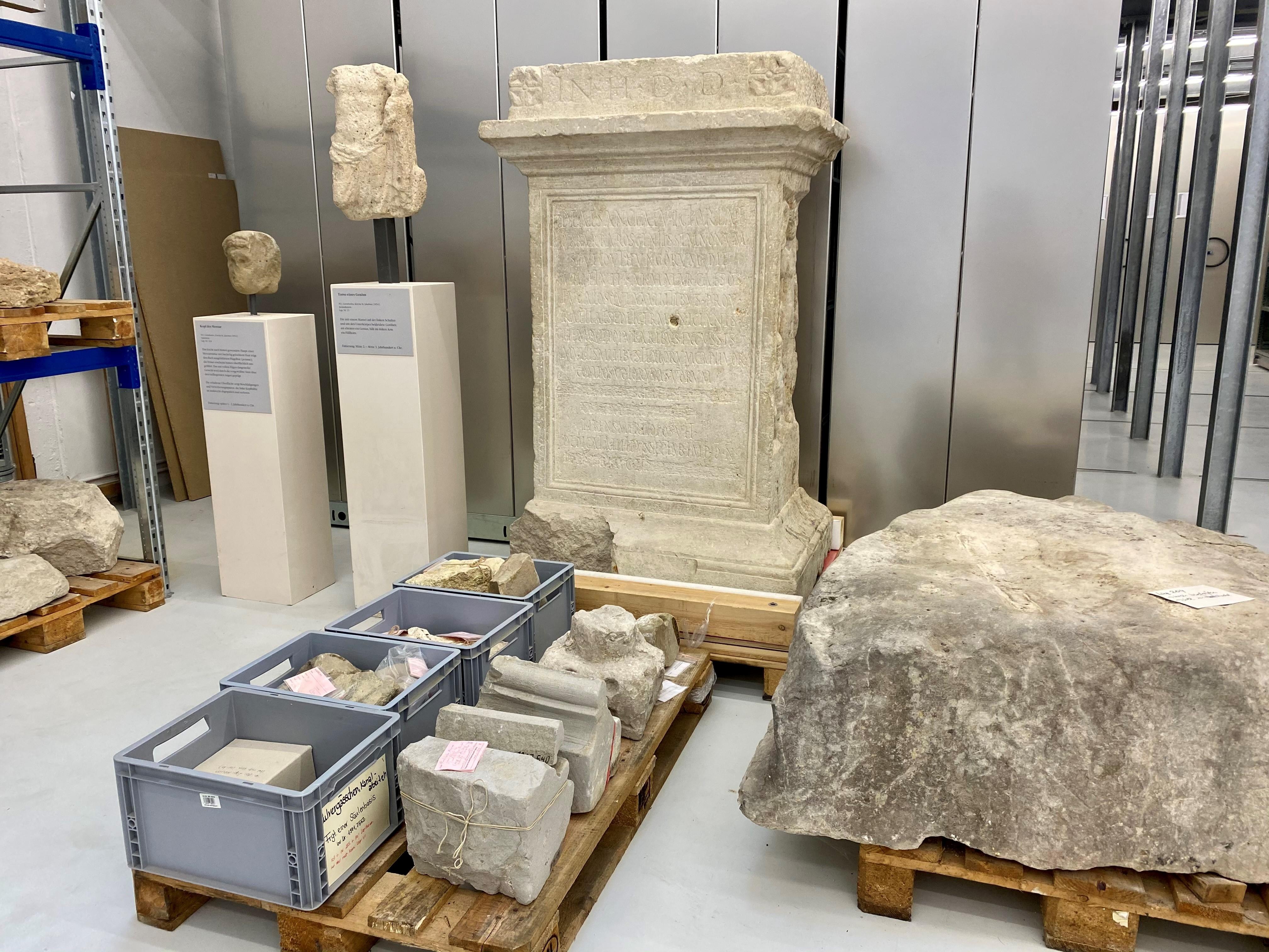 Römische Fundstücke im Zetraldepot