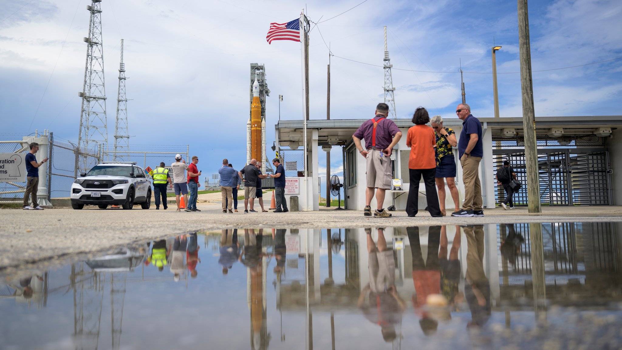 Artemis 1 steht in Cape Canaveral