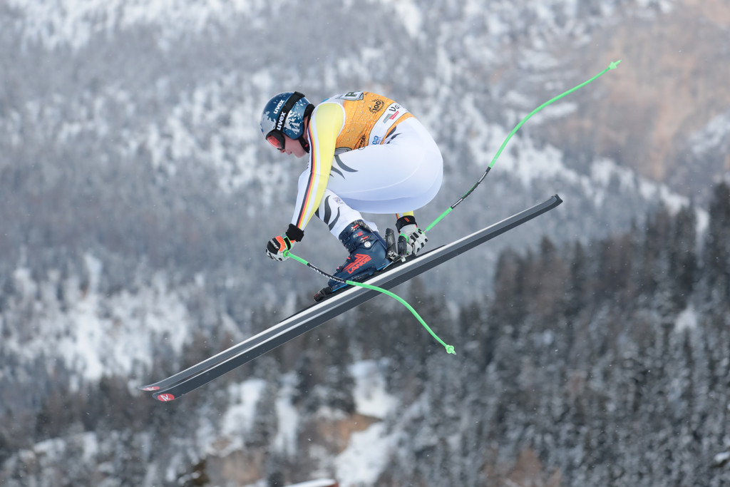 Skirennfahrer Thomas Dreßen beim Rennen in Gröden.