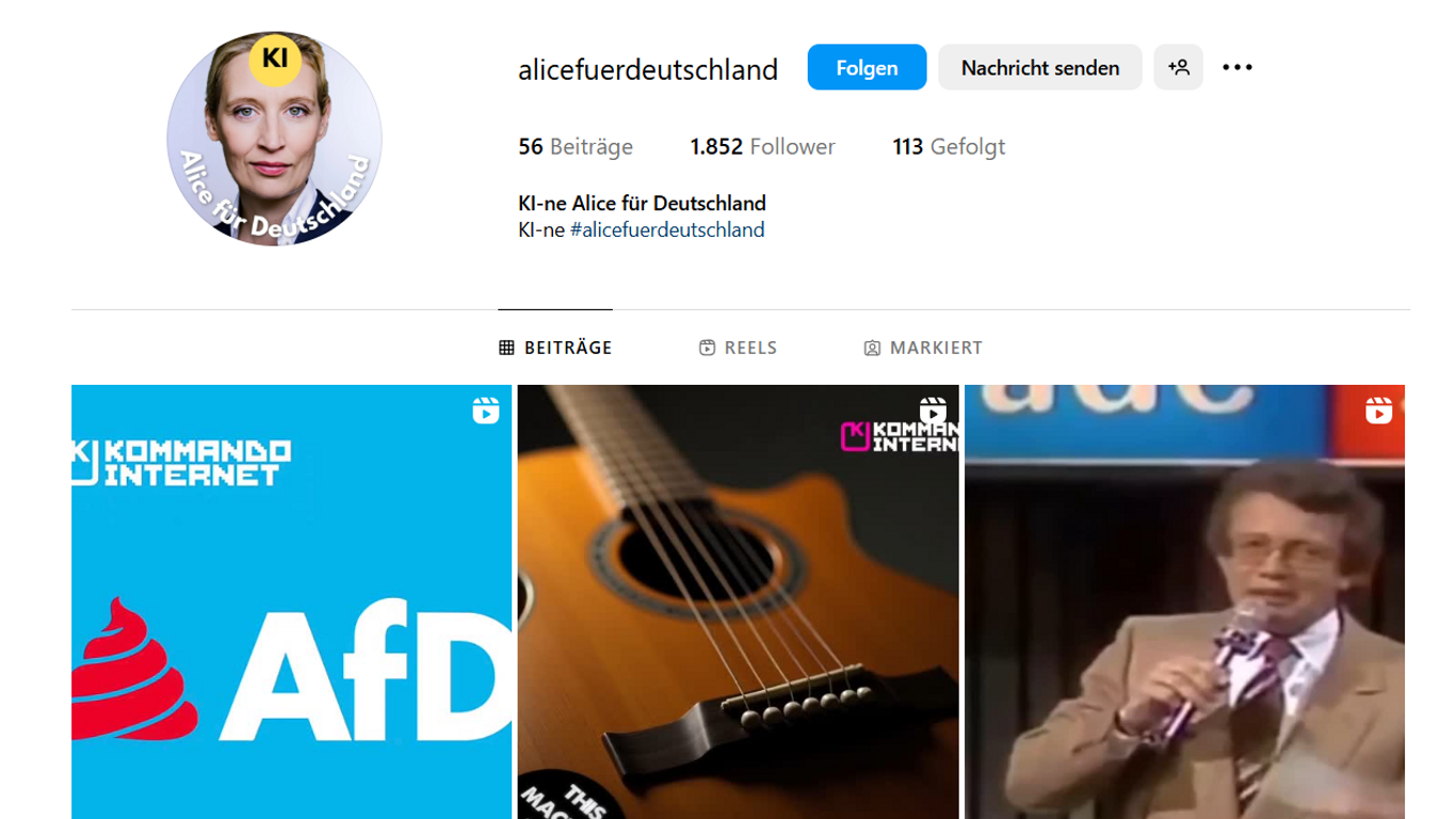 Screenshots eines Instagram-Accounts und des Youtube-Kanals von Friedrich Merz.