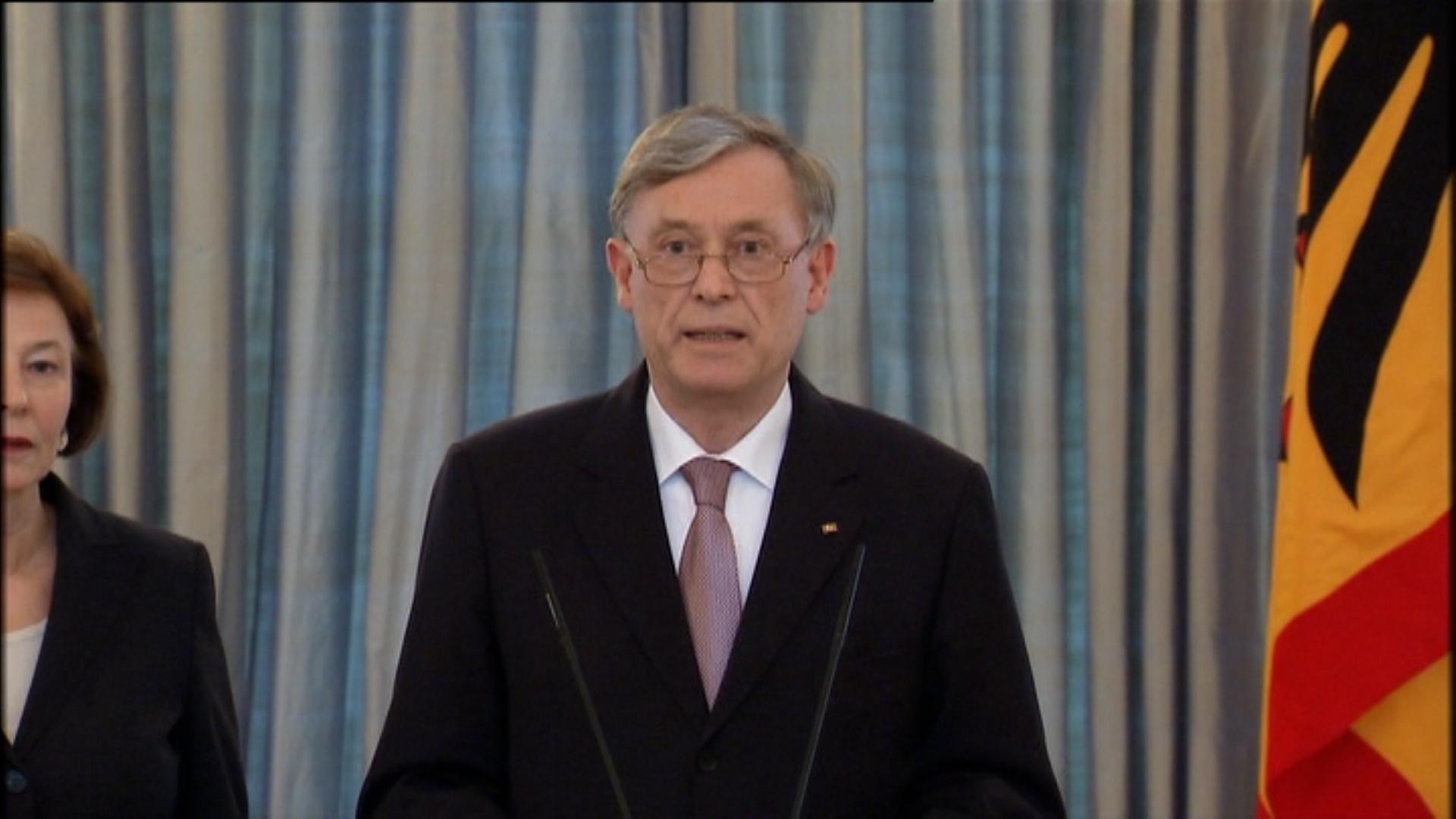 Horst Köhler bei seiner Rücktrittserklärung