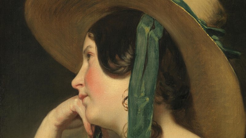 Friedrich von Amerling, Junges Mädchen mit Strohhut, um 1835. | Bild: Bildrechte: Bayerische Staatsgemäldesammlungen Friedrich von Amerling, Junges Mädchen mit Strohhut, um 1835.