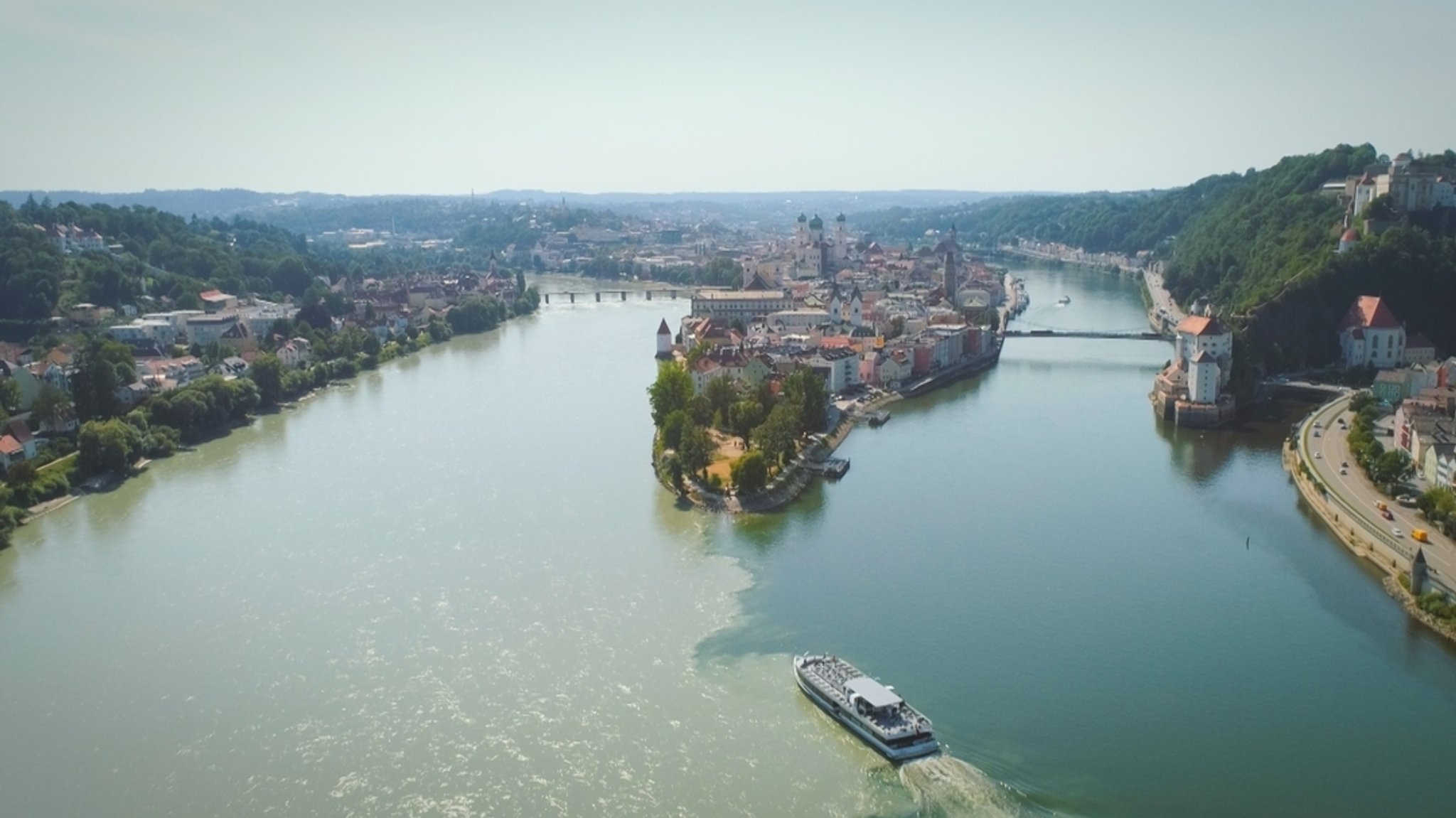 Inn, Donau und Ilz in Passau.