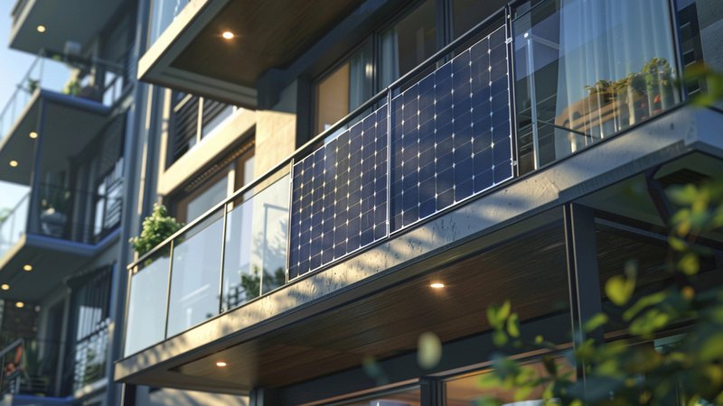 Zwei Solarpanels befestigt an einem Balkon einer Wohnung. | Bild: BR/stock.adobe.com/Jullia Zwei Solarpanels befestigt an einem Balkon einer Wohnung.