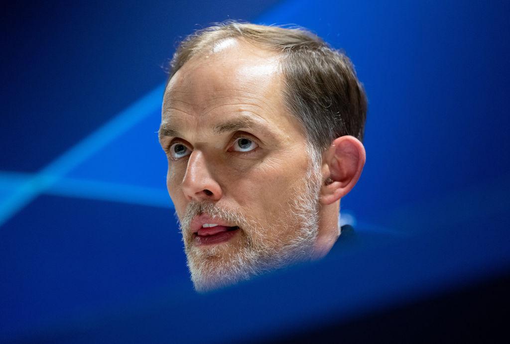 09.04.2024, Großbritannien, London: Fußball: Champions League, FC Arsenal - Bayern München, K.o.-Runde, Viertelfinale, Hinspiel im Emirates Stadium. Trainer Thomas Tuchel von München nimmt nach dem Spiel an einer Pressekonferenz teil. Foto: Sven Hoppe/dpa +++ dpa-Bildfunk +++