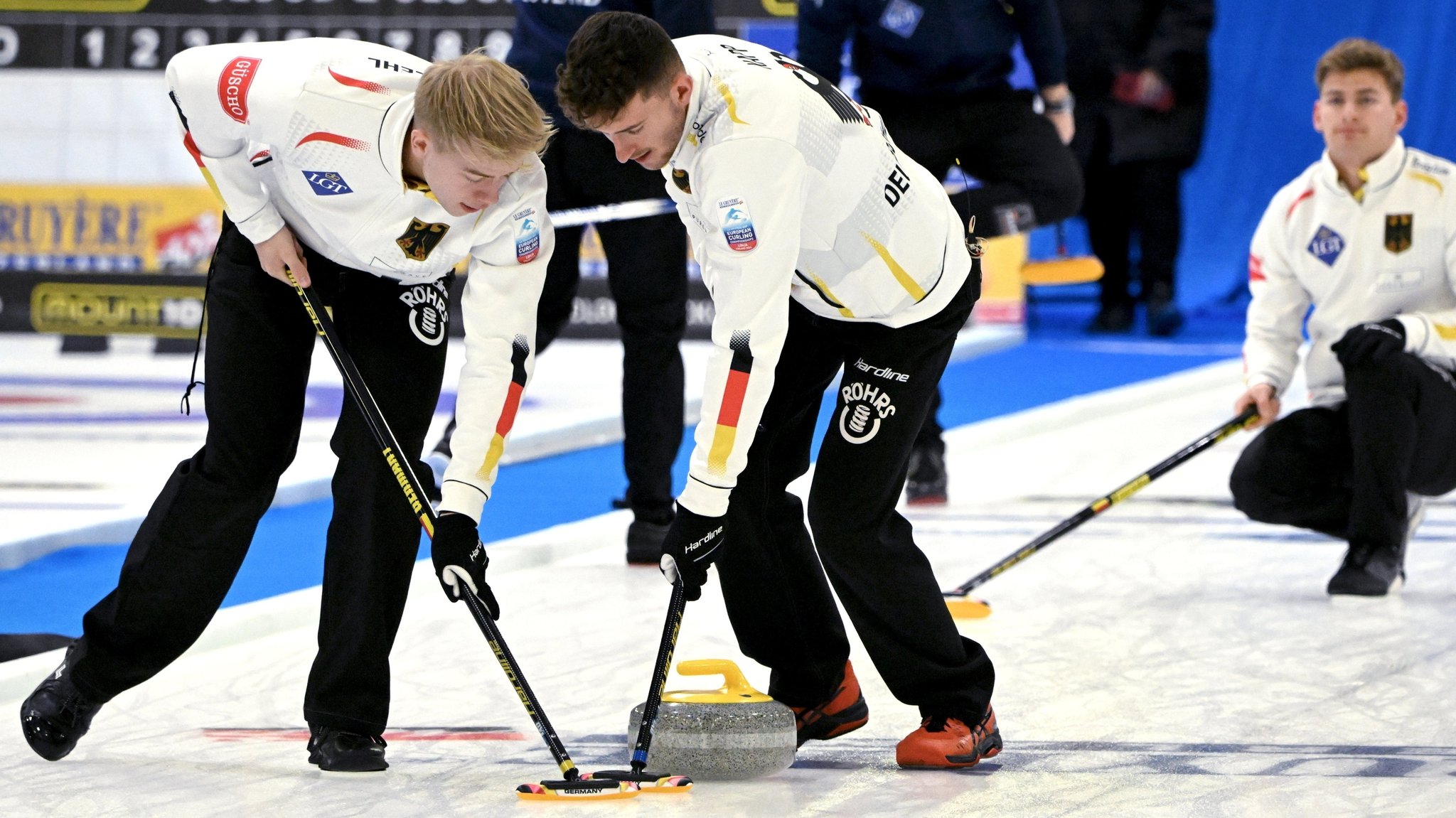 Die deutsche Curling-Nationalmannschaft beim EM-Sieg