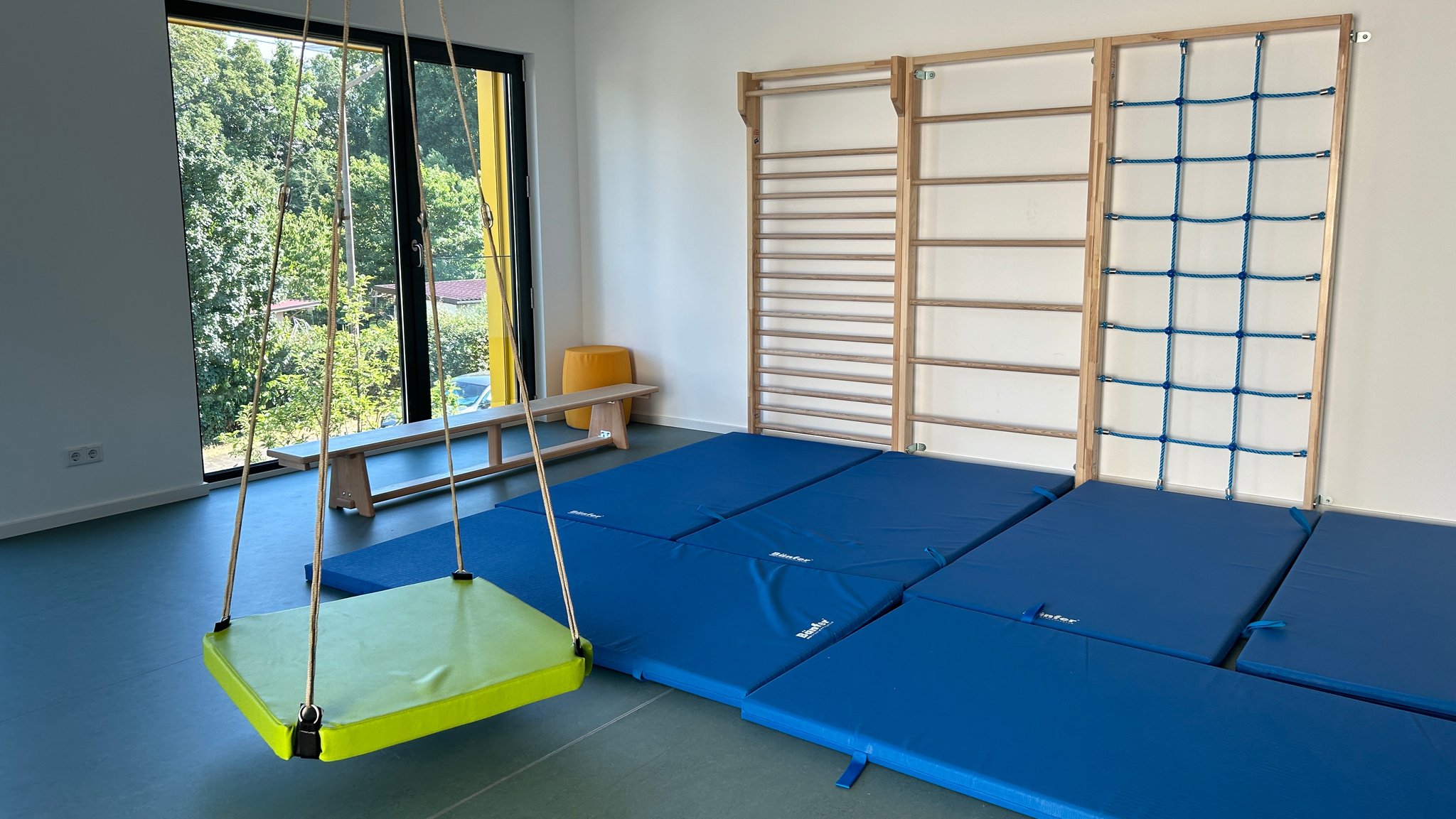 Die Turnhalle des jüdischen Kindergartens in Nürnberg