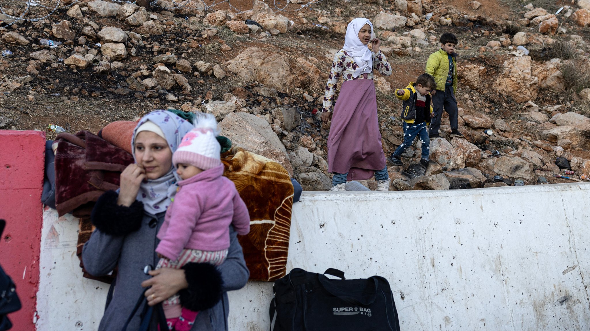 Syrische Binnenflüchtlinge in der Stadt Masnaa